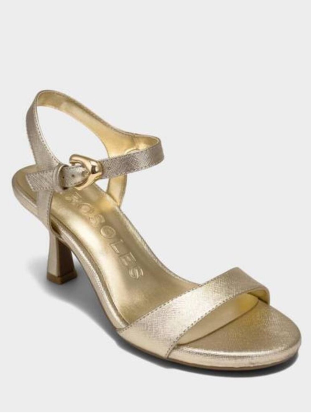 NWT🧡Aerosoles - Gold Divia Heeled Sandal - 7